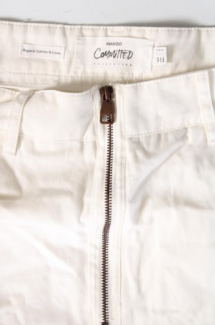 Pantaloni de femei Mango, Mărime L, Culoare Alb, Preț 72,99 Lei