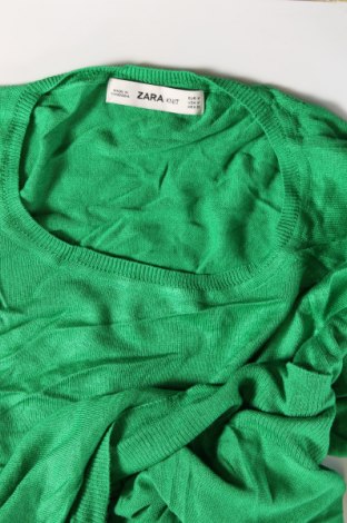 Дамски пуловер Zara Knitwear, Размер M, Цвят Зелен, Цена 13,99 лв.