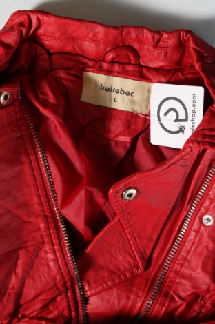 Damen Lederjacke, Größe L, Farbe Rot, Preis € 40,99