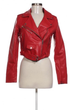 Damen Lederjacke Stradivarius, Größe S, Farbe Rot, Preis € 20,99