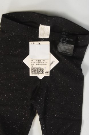 Dziecięce legginsy H&M, Rozmiar 6-9m/ 68-74 cm, Kolor Czarny, Cena 54,99 zł