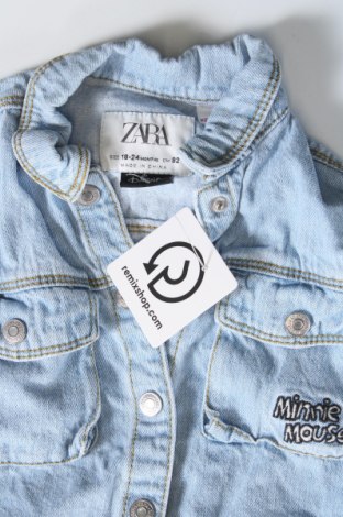 Παιδικό τζίν μπουφάν Zara, Μέγεθος 18-24m/ 86-98 εκ., Χρώμα Μπλέ, Τιμή 18,41 €