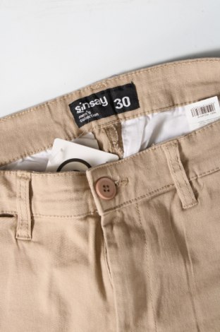 Pantaloni de bărbați Sinsay, Mărime M, Culoare Bej, Preț 99,49 Lei