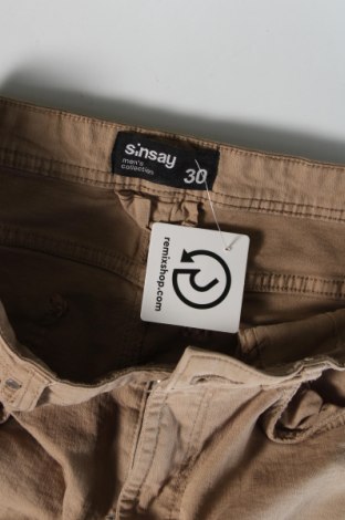 Pantaloni de bărbați Sinsay, Mărime M, Culoare Bej, Preț 99,74 Lei