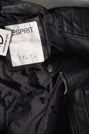 Ανδρικό δερμάτινο μπουφάν Esprit, Μέγεθος L, Χρώμα Μαύρο, Τιμή 32,49 €