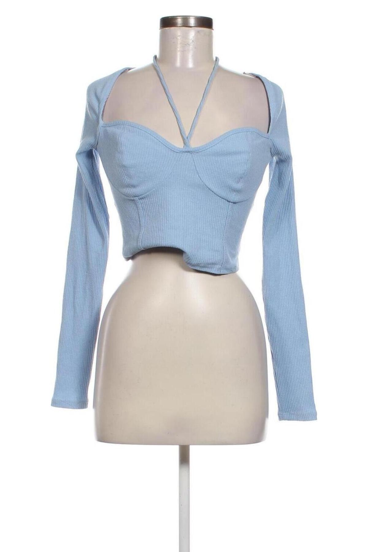 Damen Shirt Bershka, Größe M, Farbe Blau, Preis 15,84 €