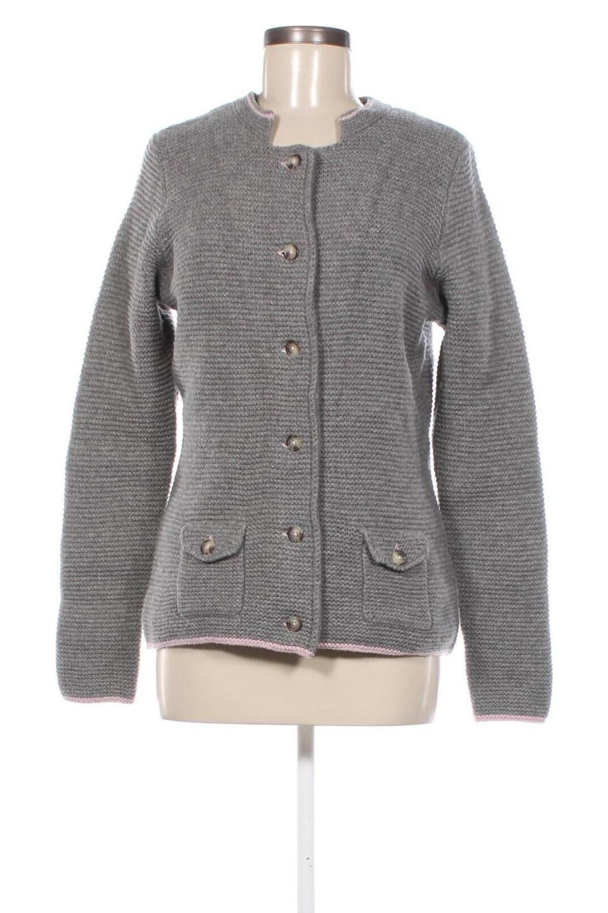 Damen Strickjacke Emily Van den Bergh, Größe L, Farbe Grau, Preis 42,99 €