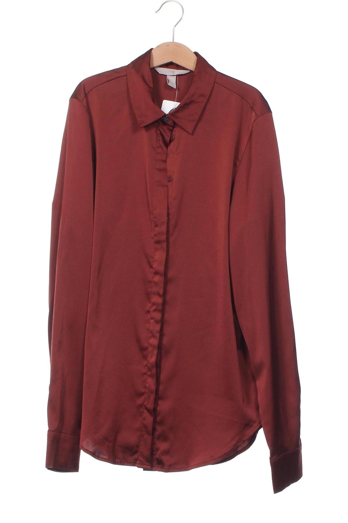 Damenbluse H&M, Größe XXS, Farbe Braun, Preis 9,49 €