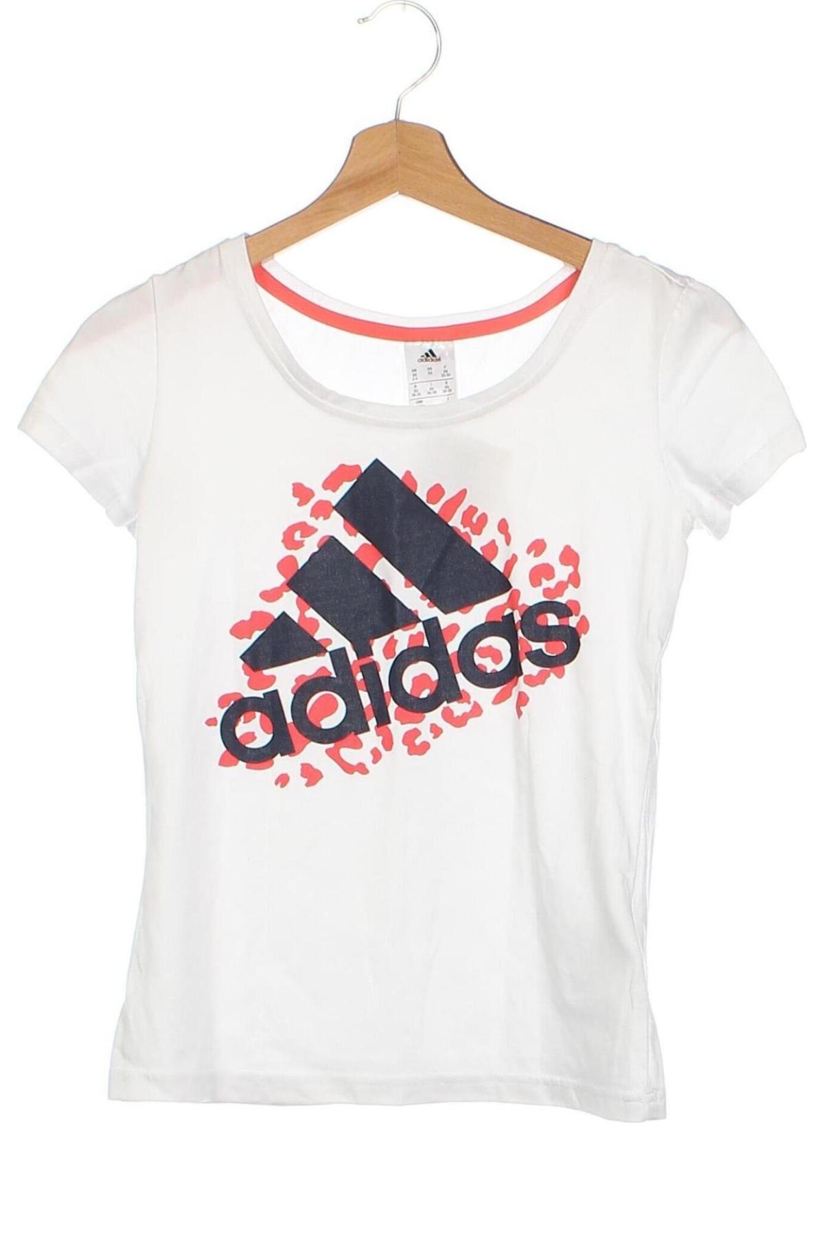 Damen T-Shirt Adidas, Größe XS, Farbe Weiß, Preis 14,00 €