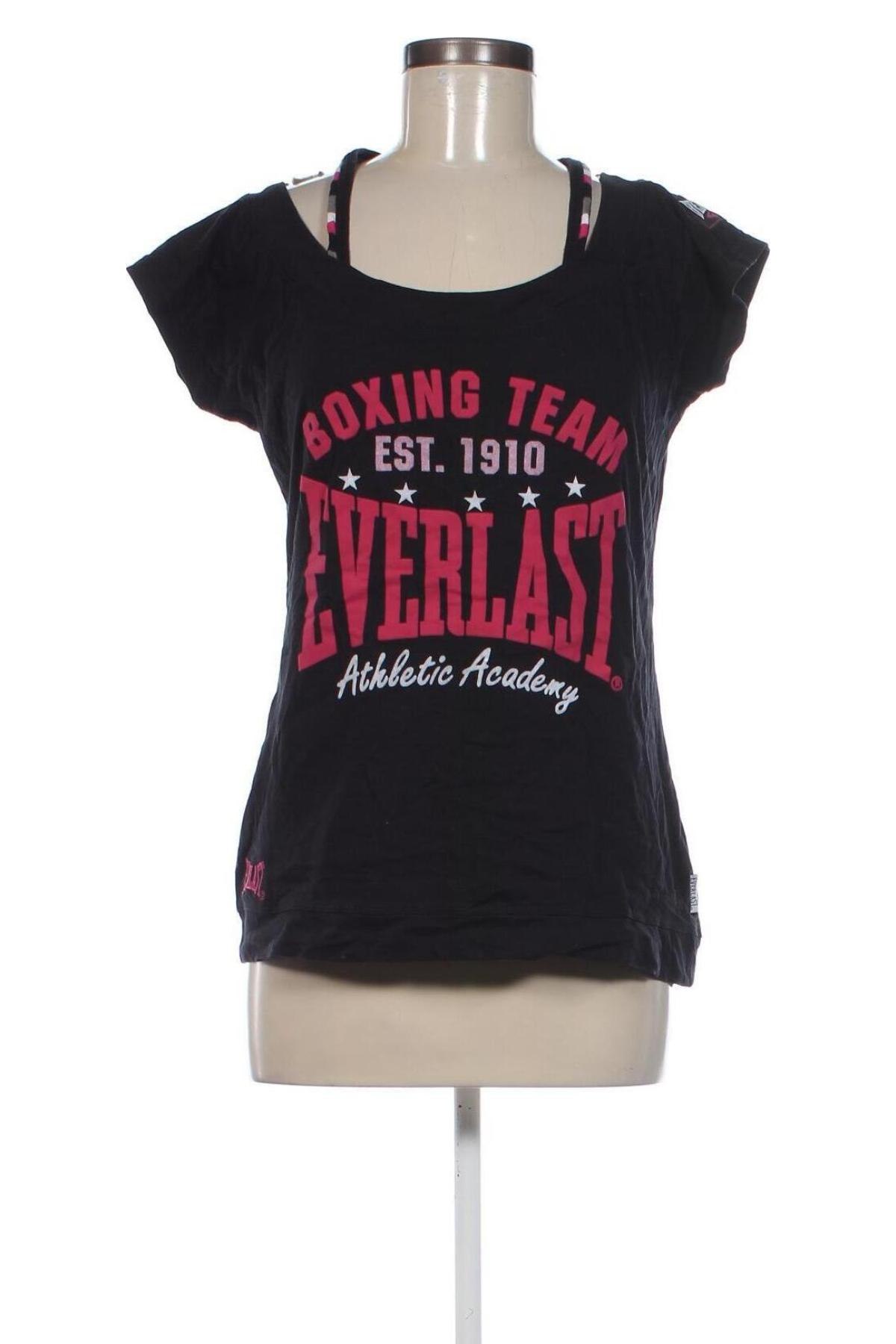 Γυναικείο t-shirt Everlast, Μέγεθος L, Χρώμα Μαύρο, Τιμή 9,49 €