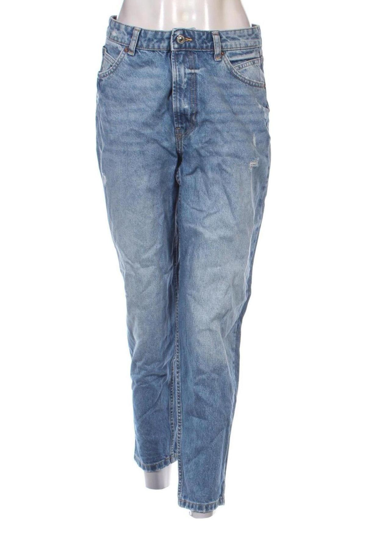 Damskie jeansy Bershka, Rozmiar M, Kolor Niebieski, Cena 46,99 zł