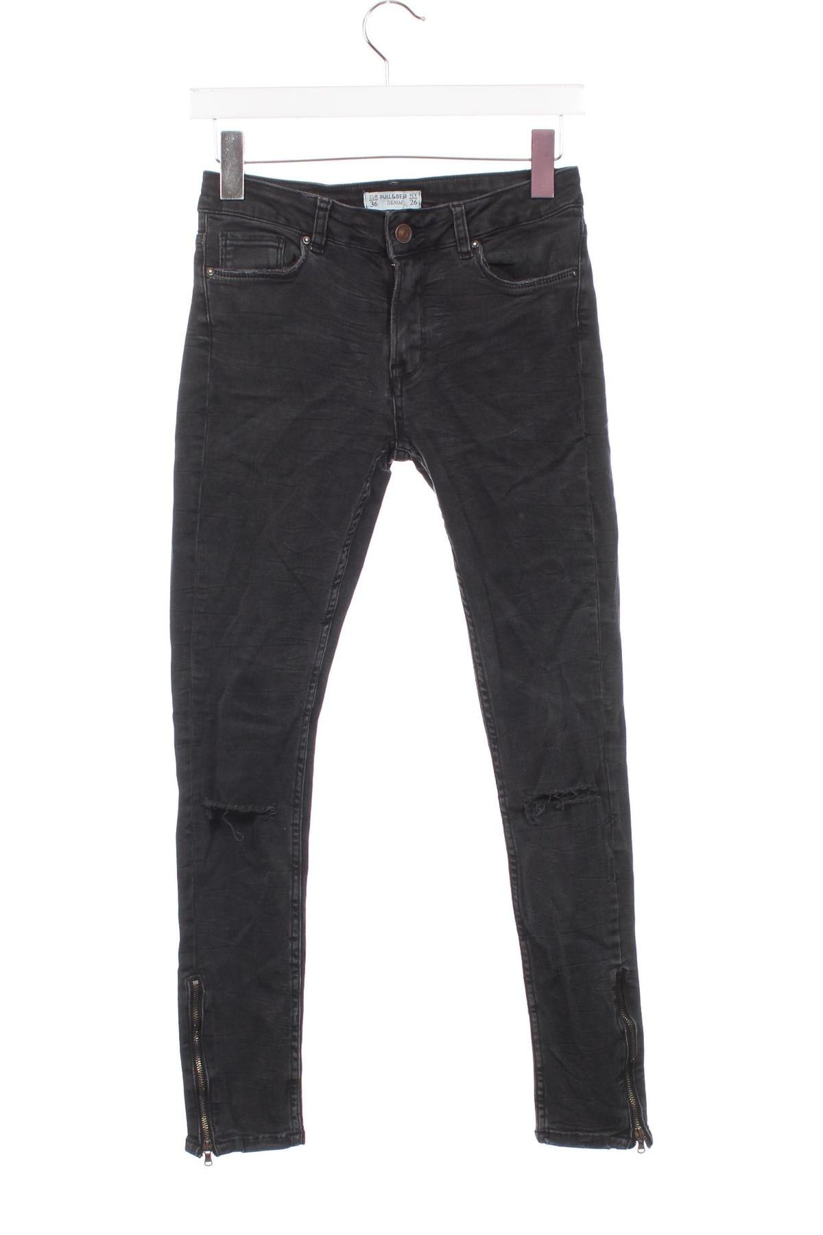 Damskie jeansy Pull&Bear, Rozmiar S, Kolor Czarny, Cena 46,99 zł