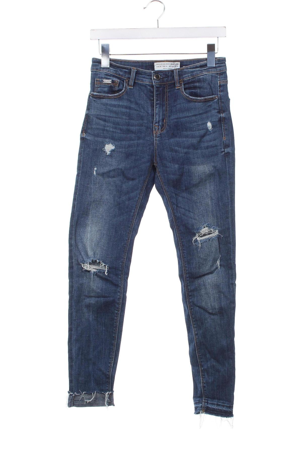 Damskie jeansy Stradivarius, Rozmiar S, Kolor Niebieski, Cena 37,99 zł