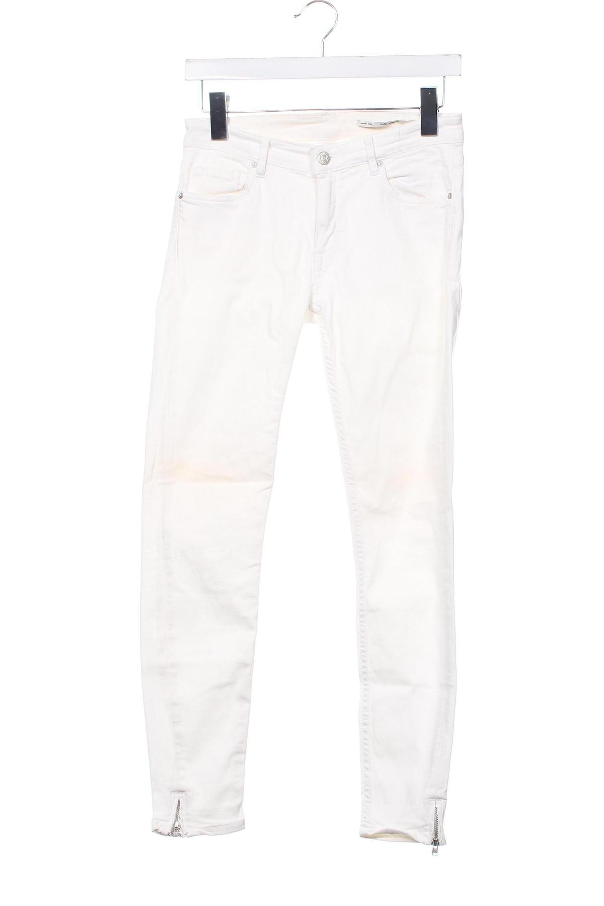 Damskie jeansy Zara, Rozmiar S, Kolor Biały, Cena 43,99 zł