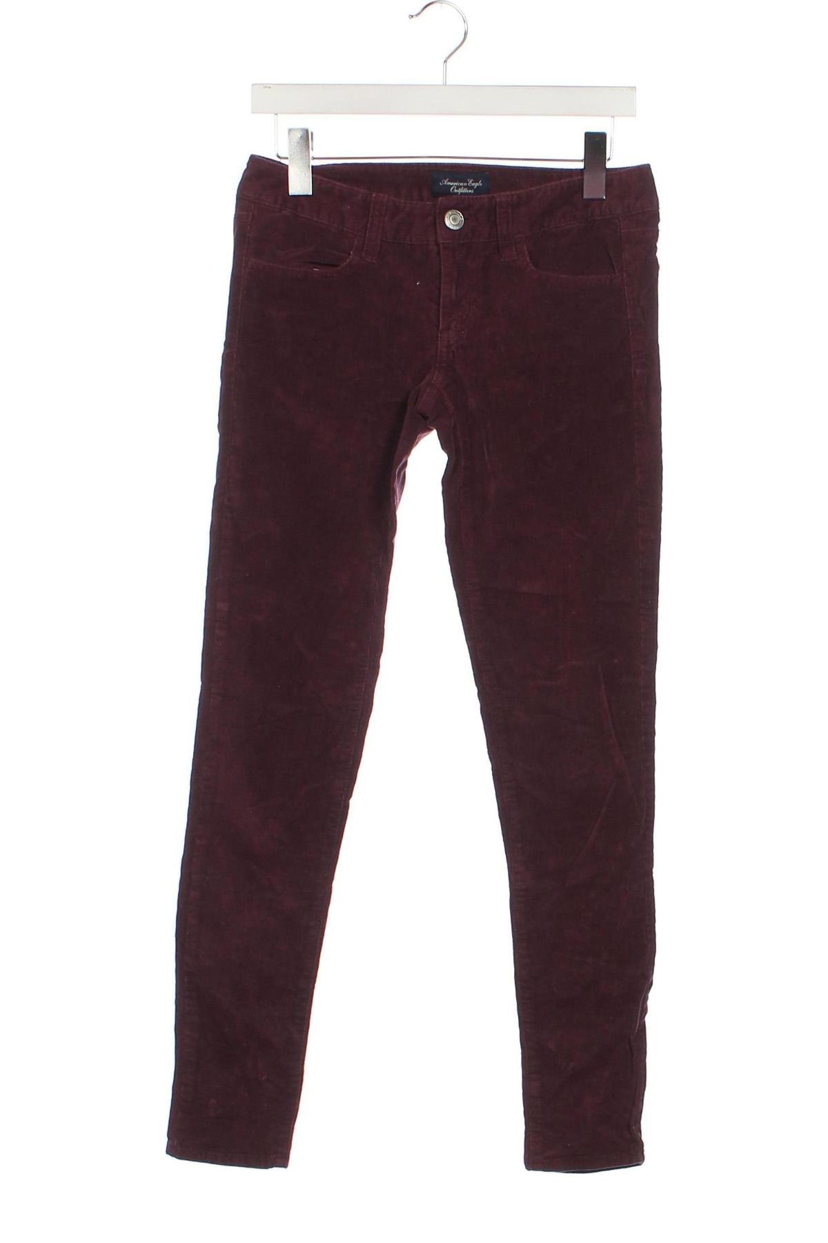 Pantaloni de velvet de femei American Eagle, Mărime XS, Culoare Mov, Preț 85,99 Lei