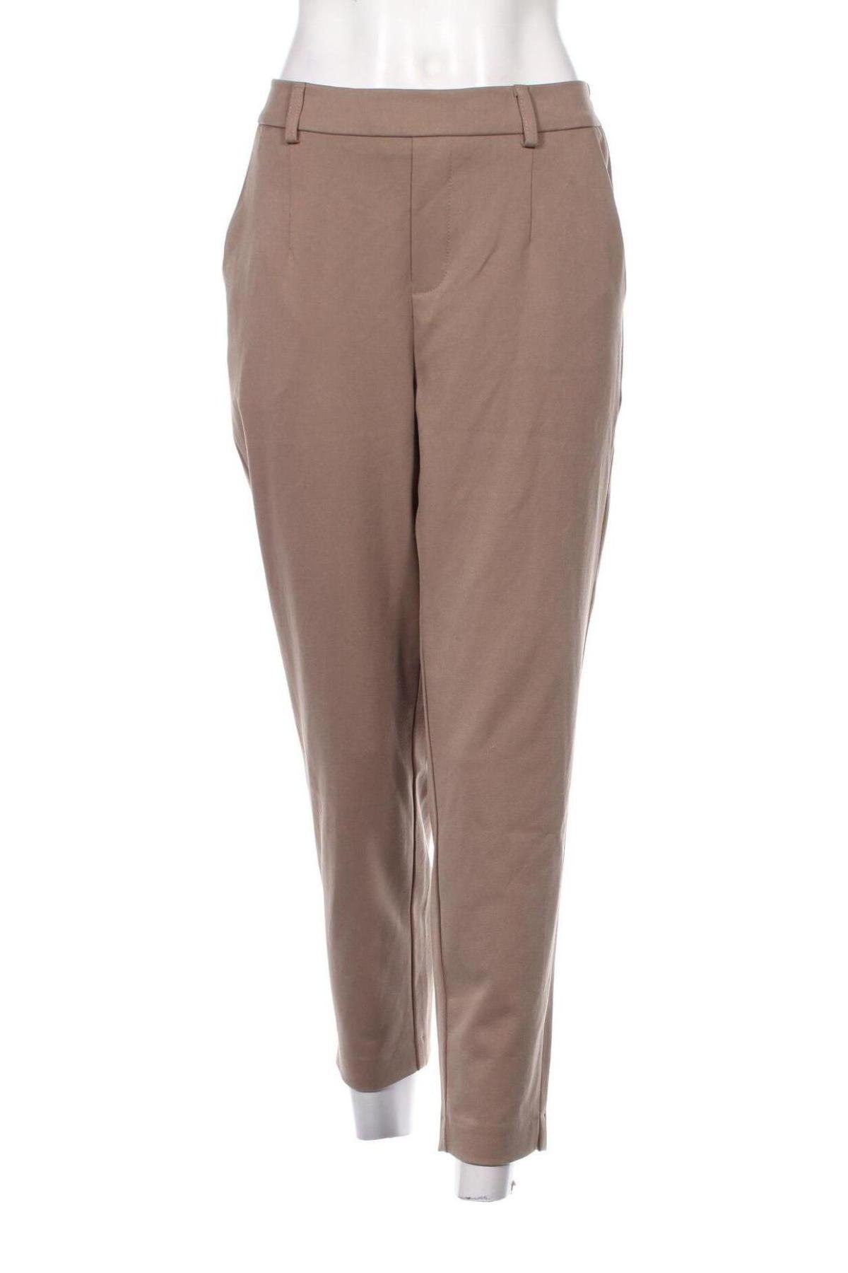 Pantaloni de femei Object, Mărime L, Culoare Bej, Preț 73,99 Lei