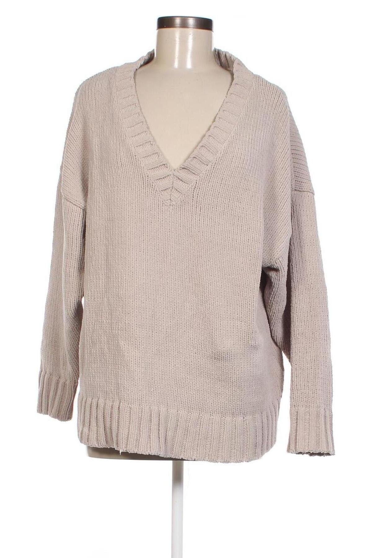 Damski sweter Bershka, Rozmiar XS, Kolor Beżowy, Cena 55,99 zł