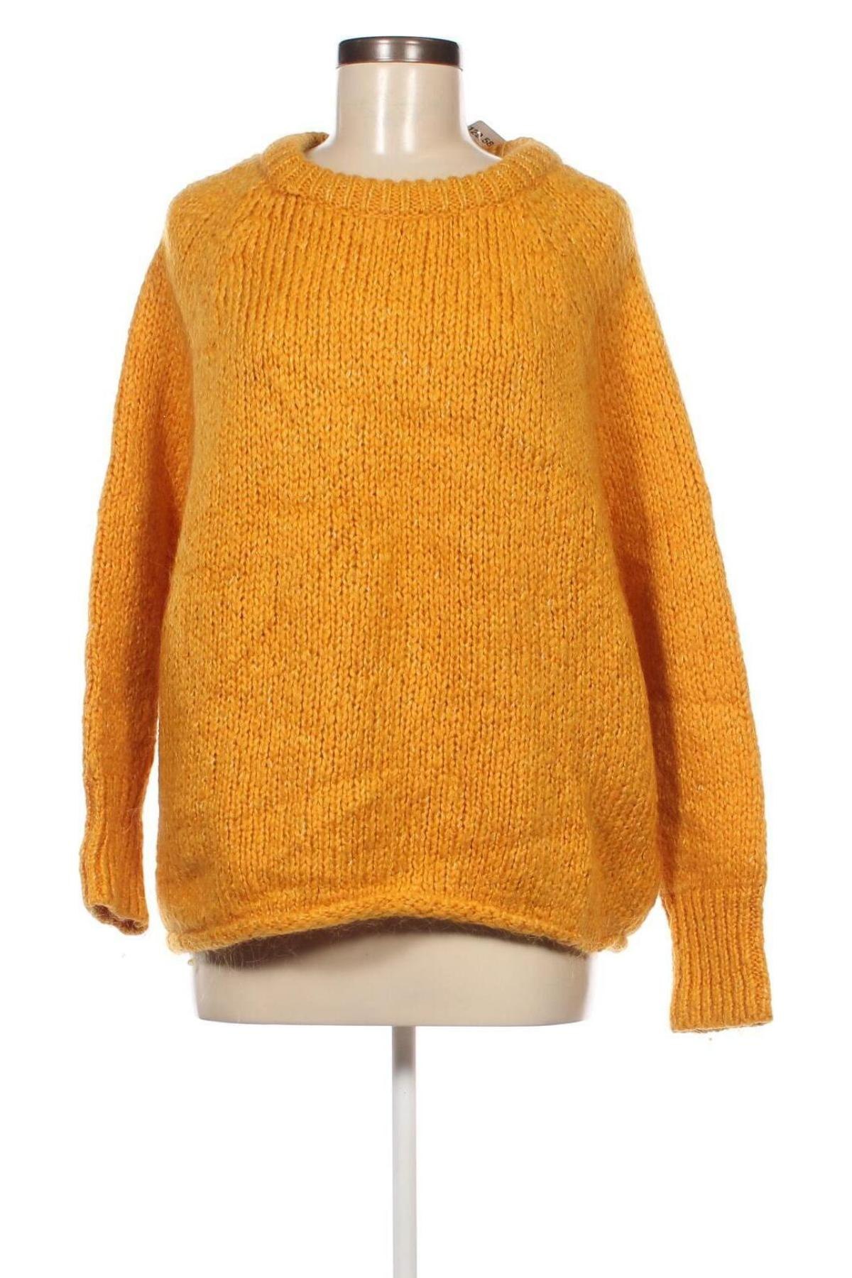 Damski sweter Zara Knitwear, Rozmiar M, Kolor Żółty, Cena 52,99 zł