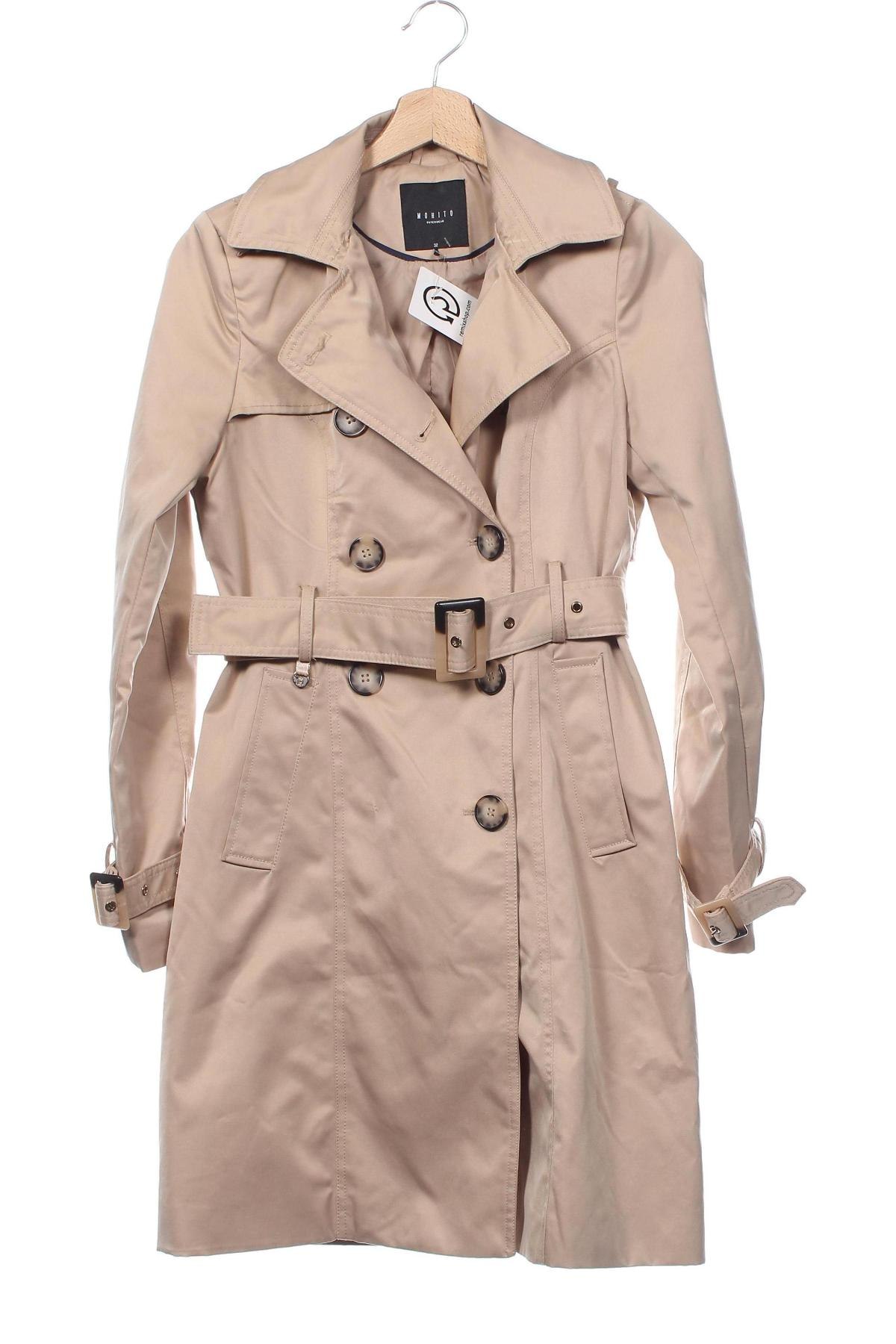 Damen Trenchcoat Mohito, Größe XXS, Farbe Beige, Preis 34,79 €