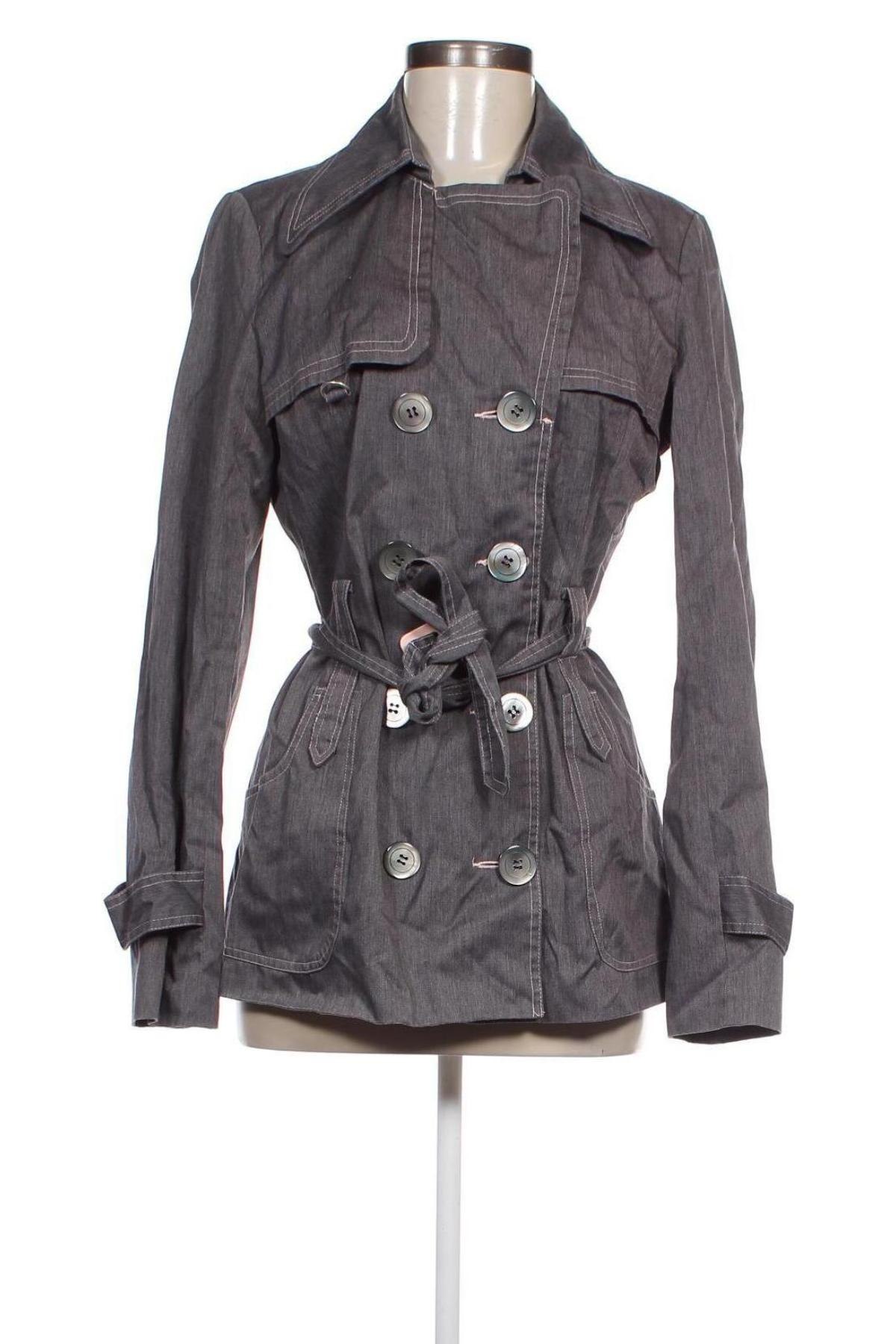 Damen Trench Coat Vero Moda, Größe M, Farbe Grau, Preis € 13,99