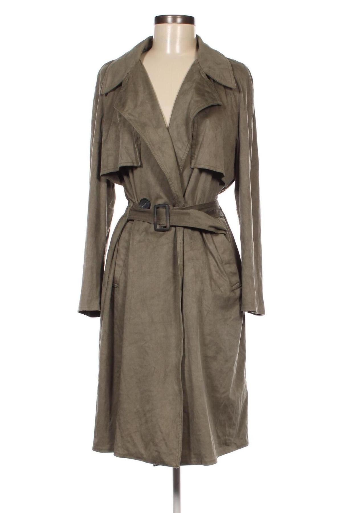 Damen Trench Coat Zara, Größe M, Farbe Grün, Preis € 15,99