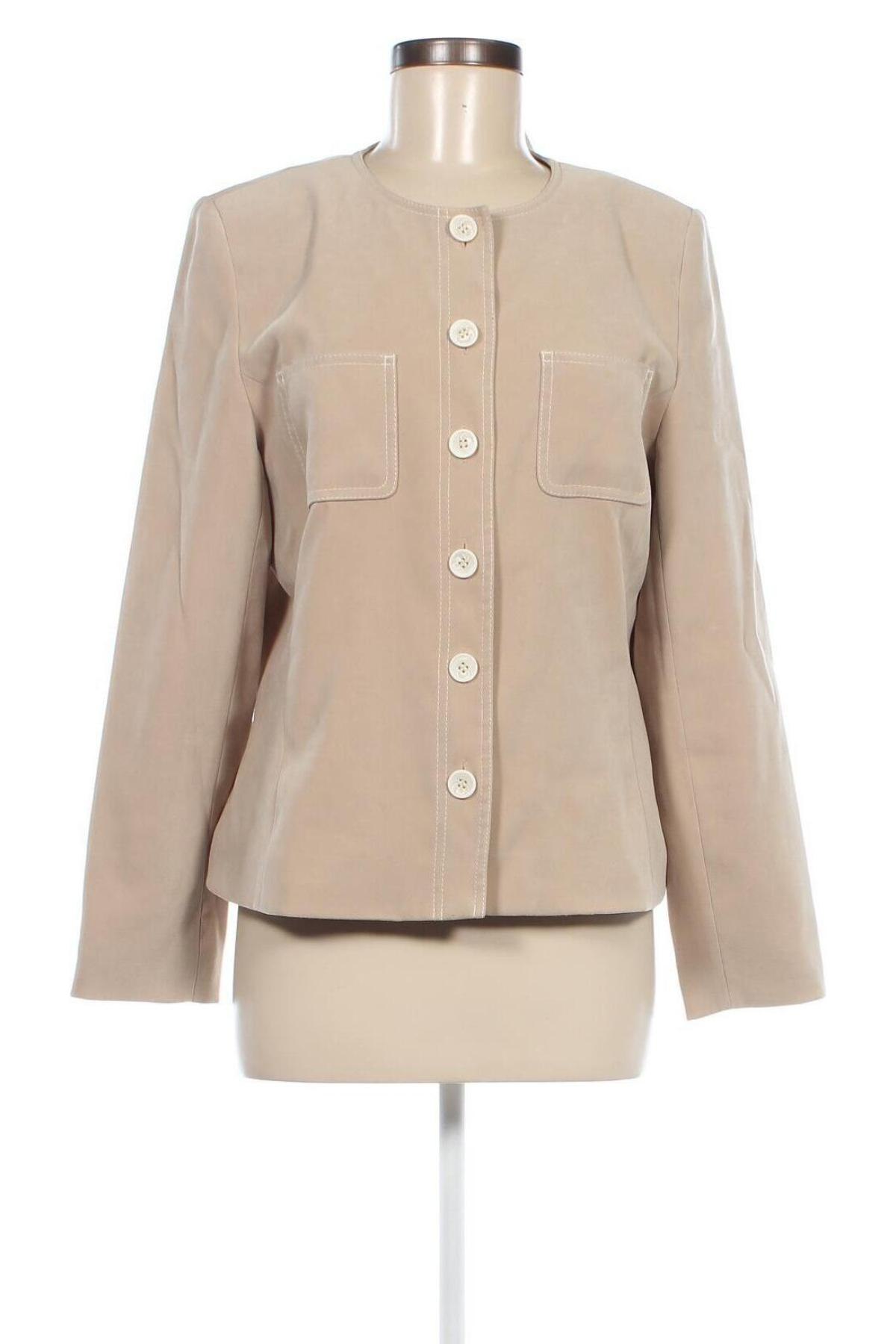 Damen Lederjacke Marks & Spencer, Größe L, Farbe Ecru, Preis € 61,99