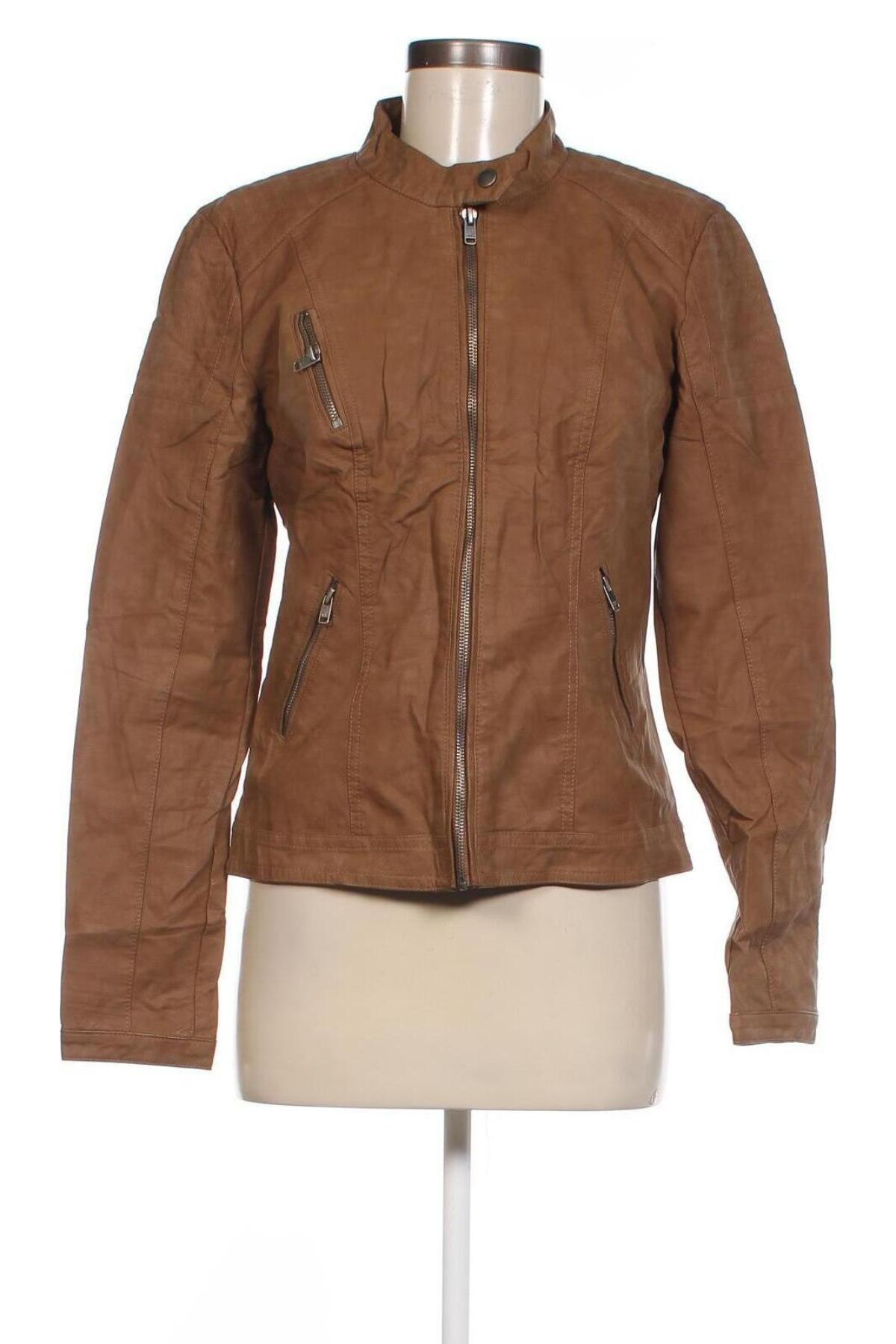 Damen Lederjacke ONLY, Größe M, Farbe Braun, Preis 28,99 €