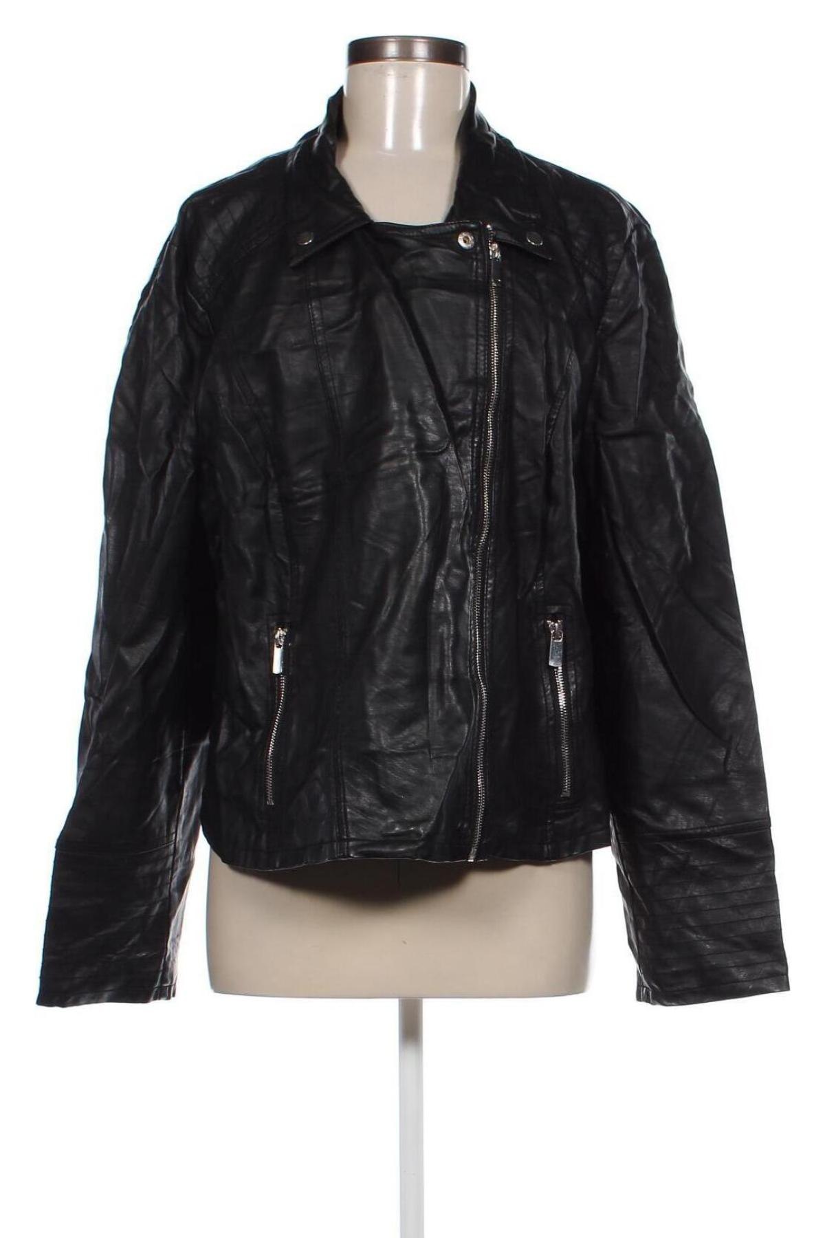 Damen Lederjacke Peacocks, Größe XXL, Farbe Schwarz, Preis 18,99 €