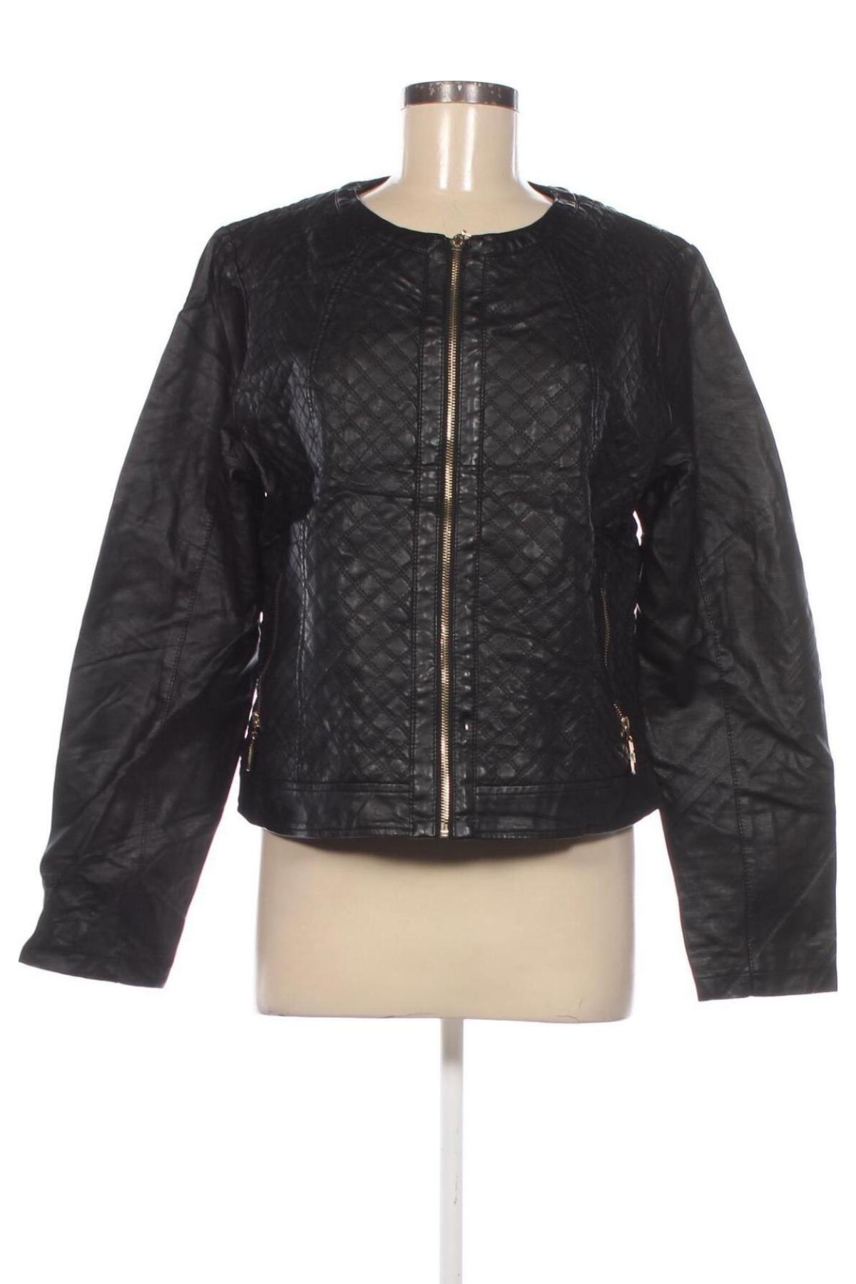 Damen Lederjacke Pota, Größe M, Farbe Schwarz, Preis 18,99 €