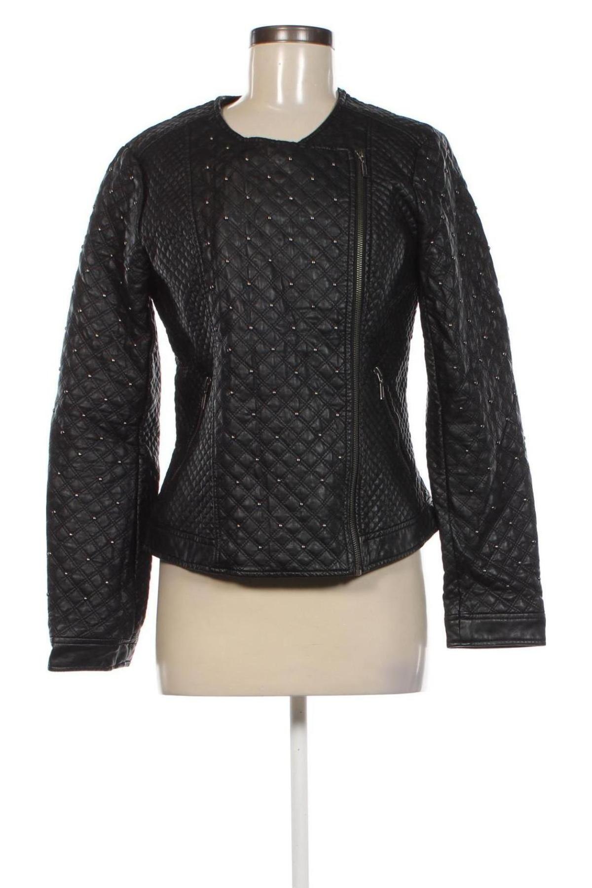 Damen Lederjacke Promod, Größe M, Farbe Schwarz, Preis € 17,99