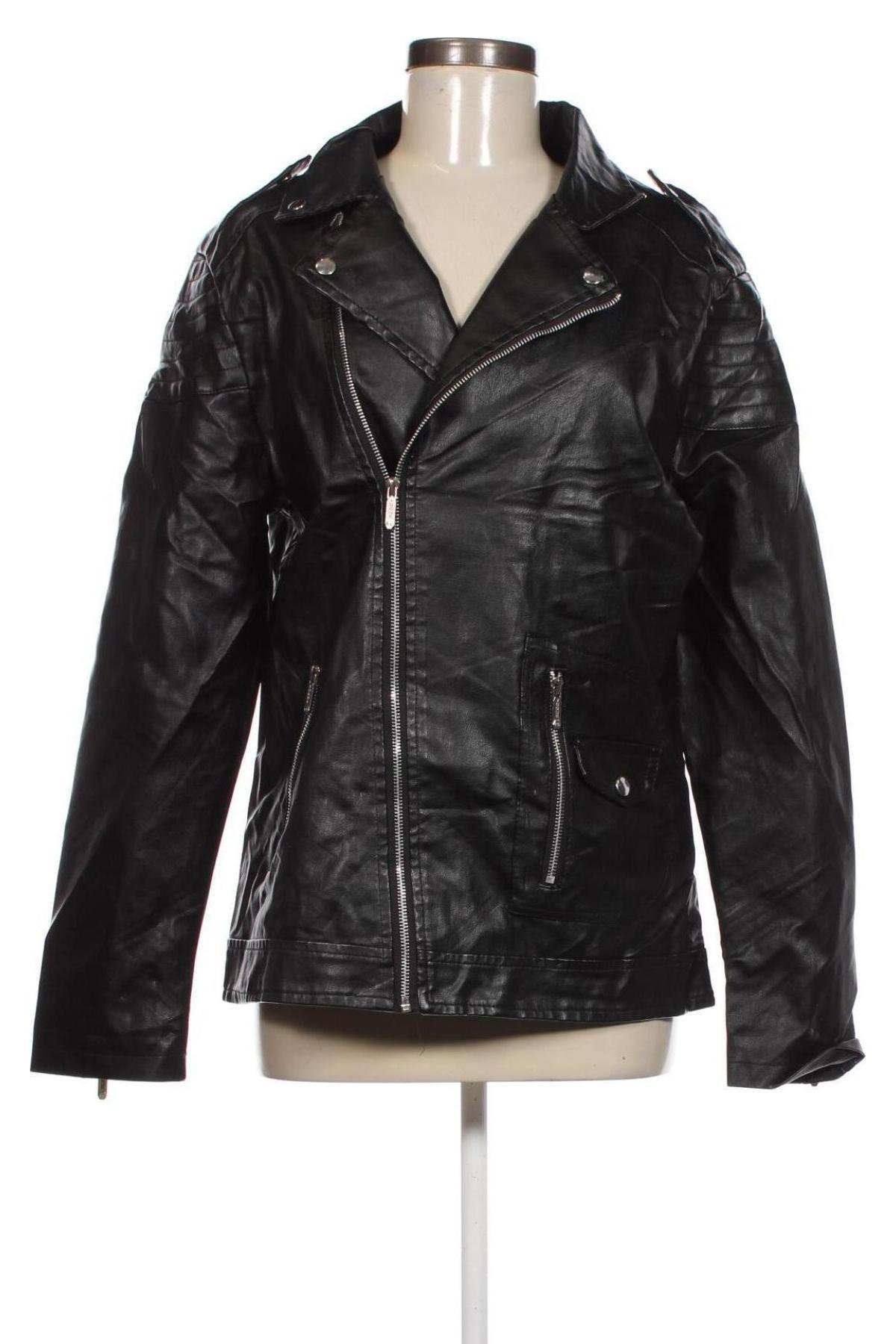 Damen Lederjacke SHEIN, Größe M, Farbe Schwarz, Preis € 40,99