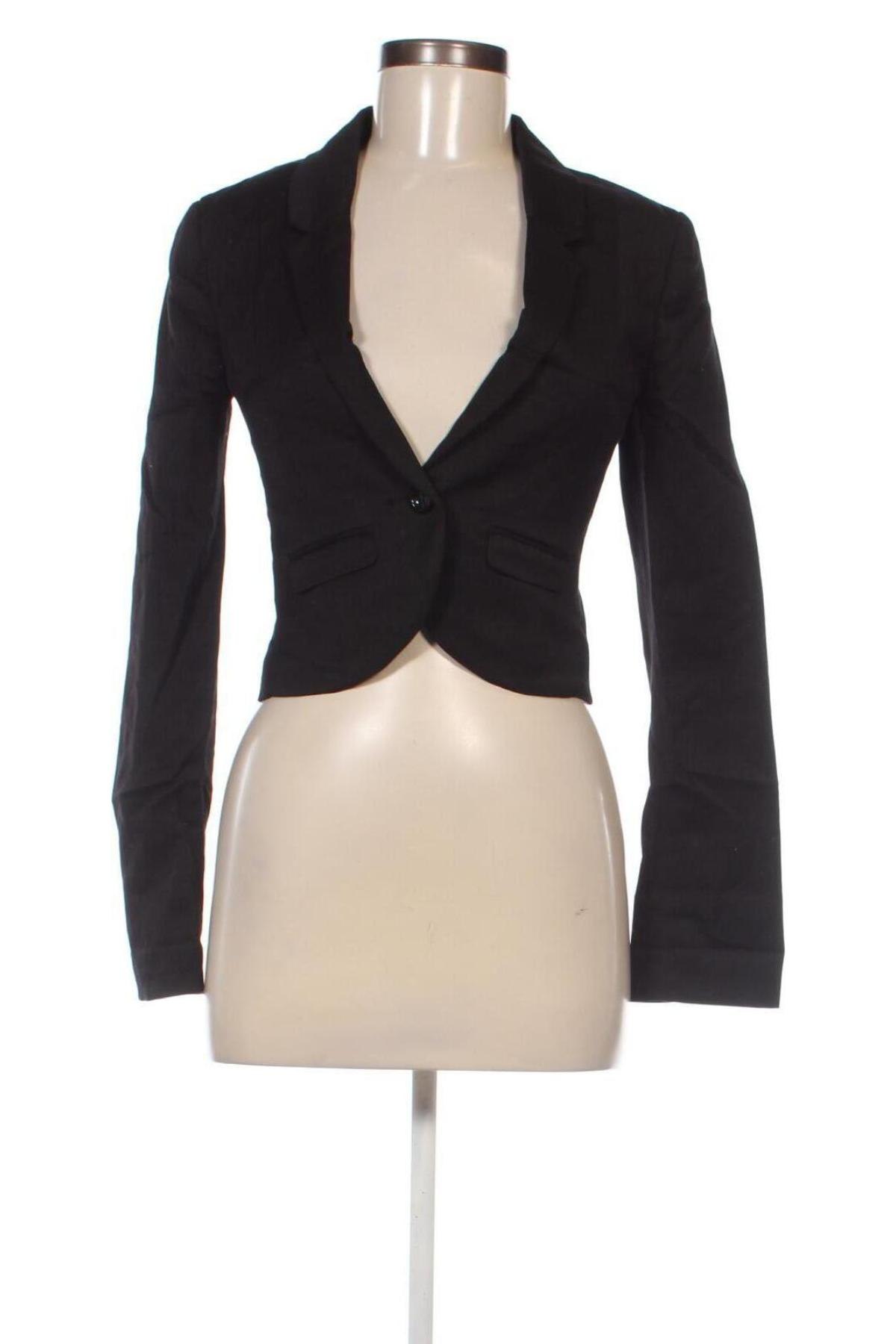 Damen Blazer H&M Divided, Größe XS, Farbe Schwarz, Preis 17,49 €