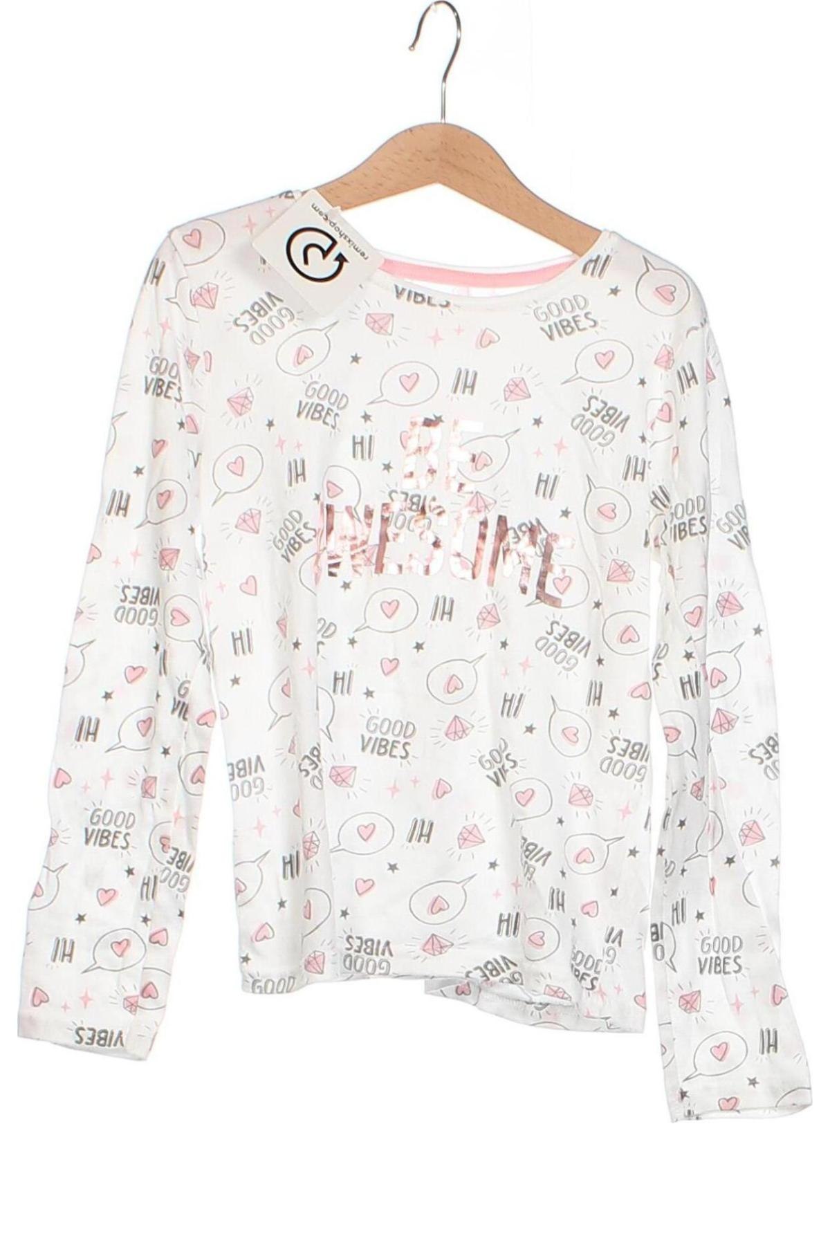 Kinder Shirt Primark, Größe 7-8y/ 128-134 cm, Farbe Weiß, Preis 4,99 €