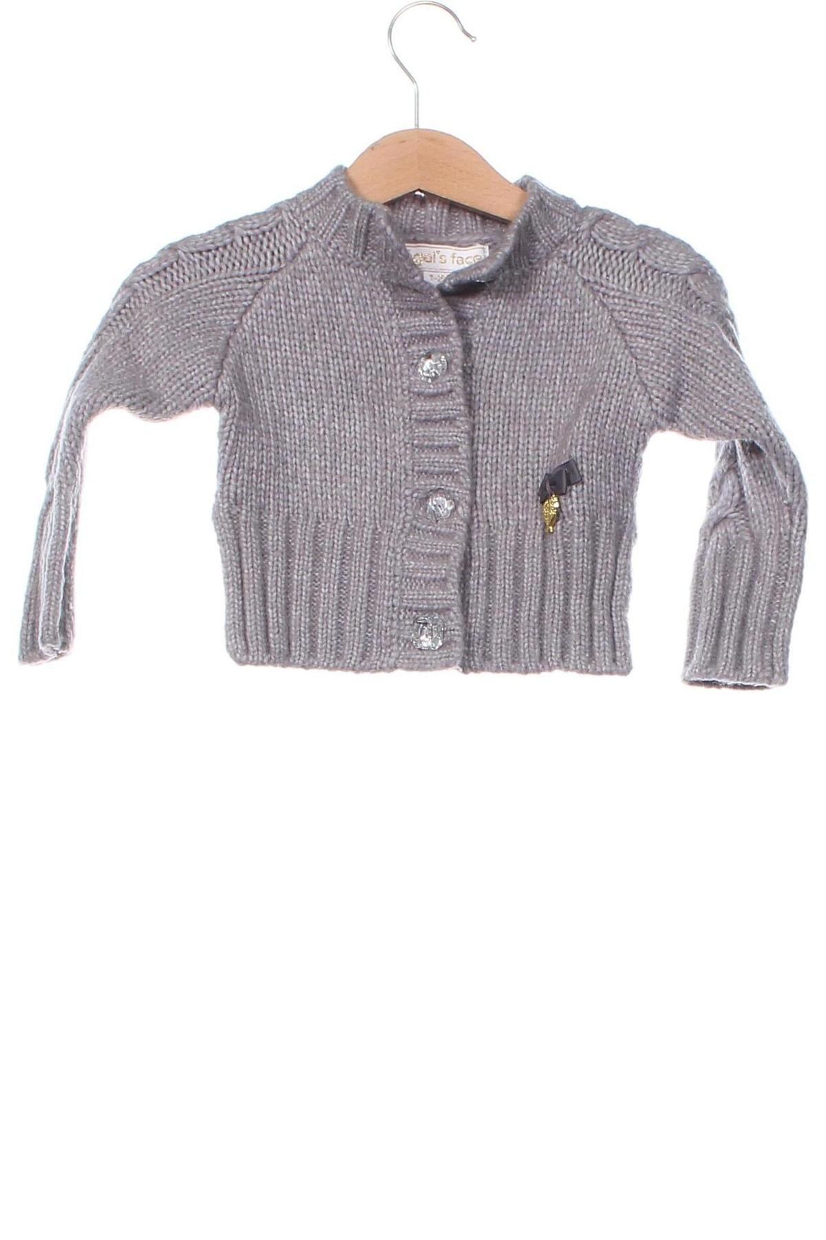 Kinder Strickjacke, Größe 1-2m/ 50-56 cm, Farbe Grau, Preis 6,49 €