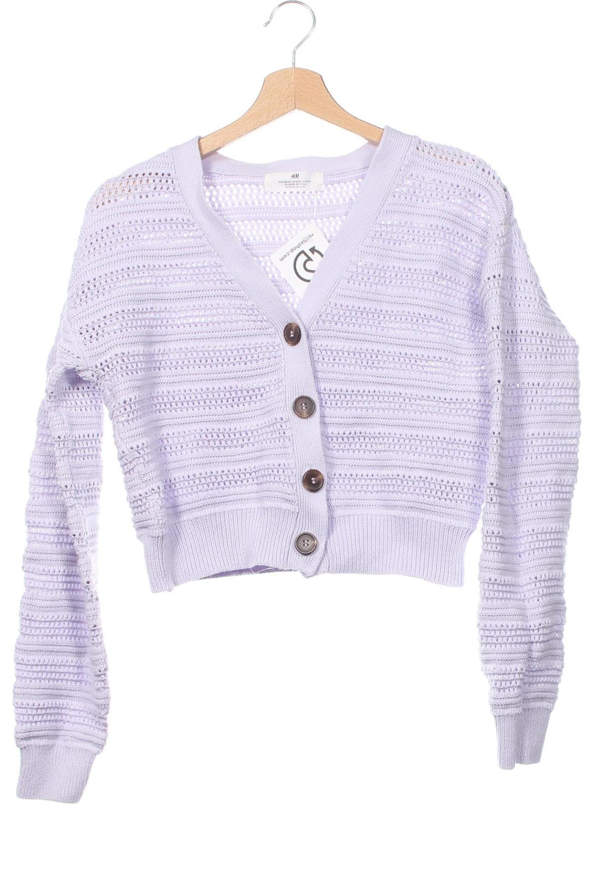 Kinder Strickjacke H&M, Größe 12-13y/ 158-164 cm, Farbe Lila, Preis € 9,00