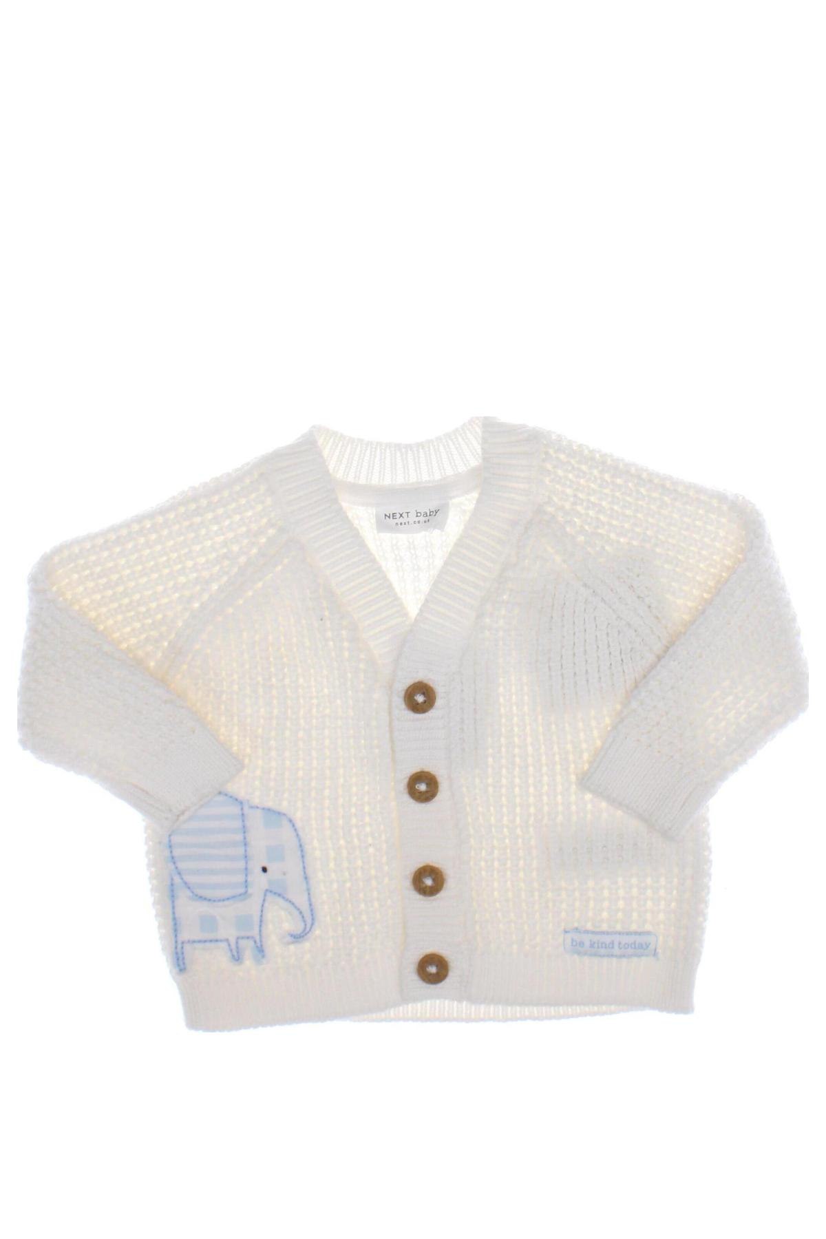 Kinder Strickjacke Next, Größe 1-2m/ 50-56 cm, Farbe Weiß, Preis € 38,99