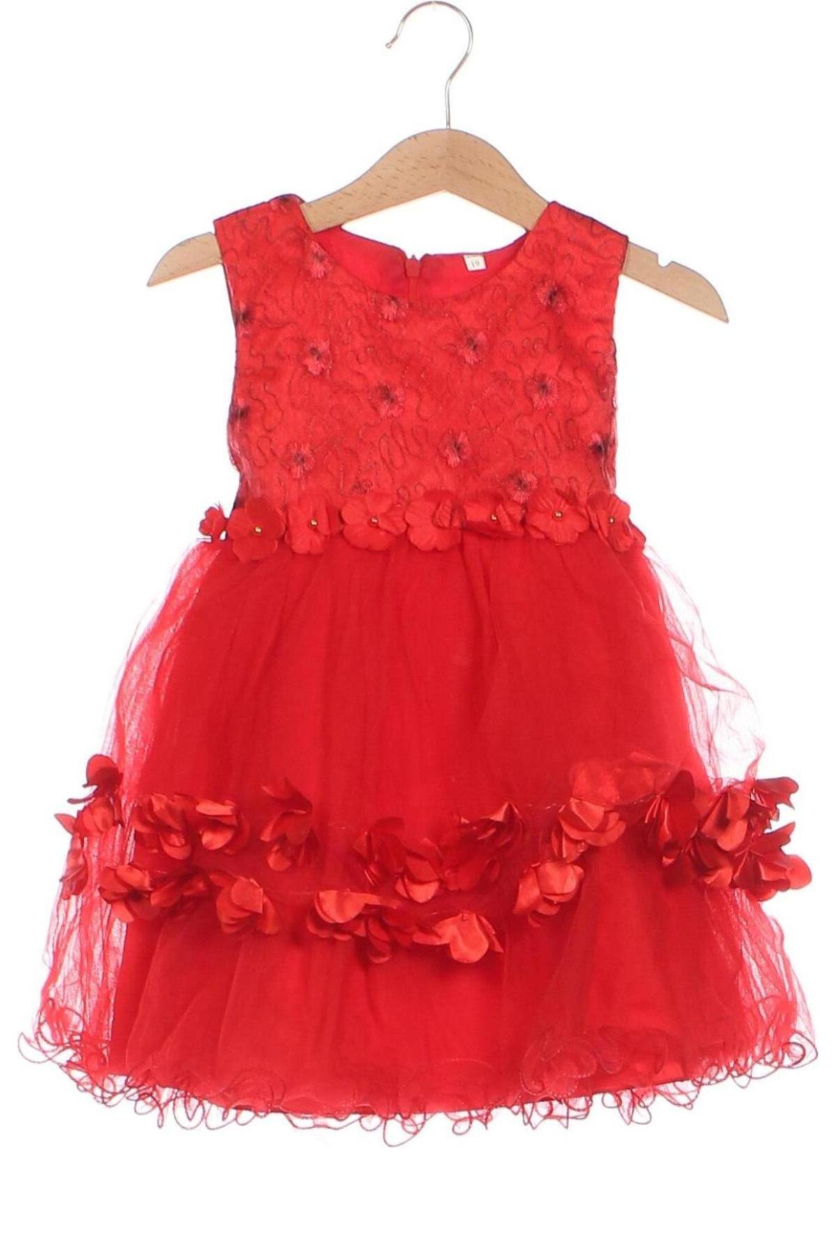 Kinderkleid, Größe 12-18m/ 80-86 cm, Farbe Rot, Preis 9,99 €