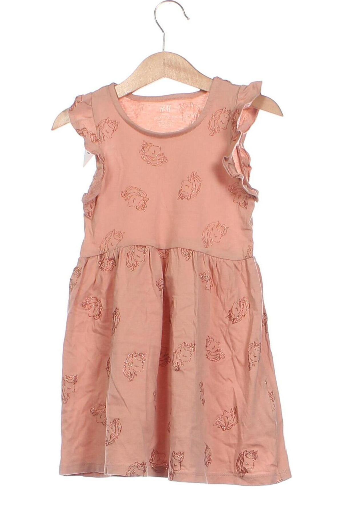 Dziecięca sukienka H&M, Rozmiar 18-24m/ 86-98 cm, Kolor Różowy, Cena 30,87 zł