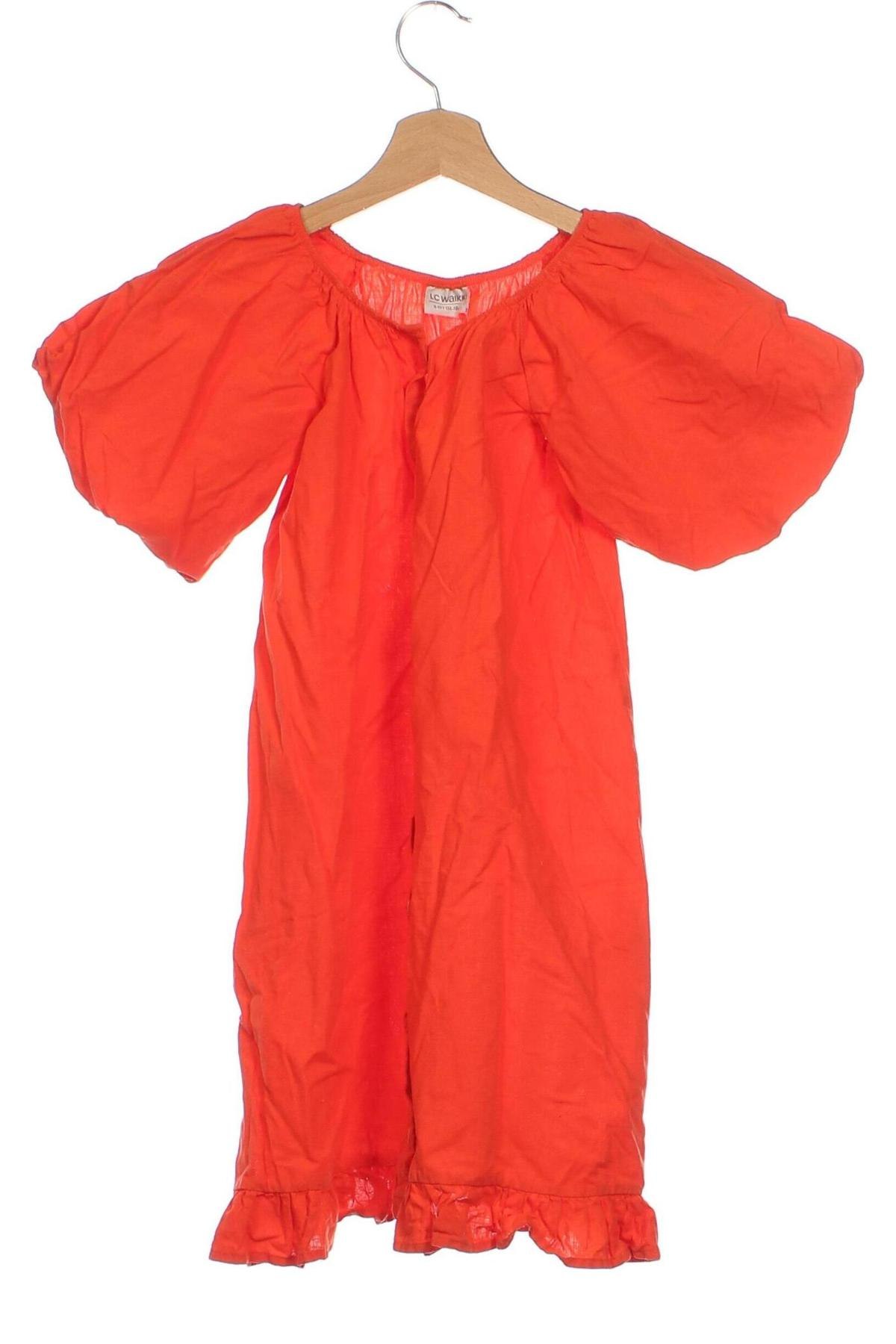 Kinderkleid LC Waikiki, Größe 8-9y/ 134-140 cm, Farbe Orange, Preis 9,99 €