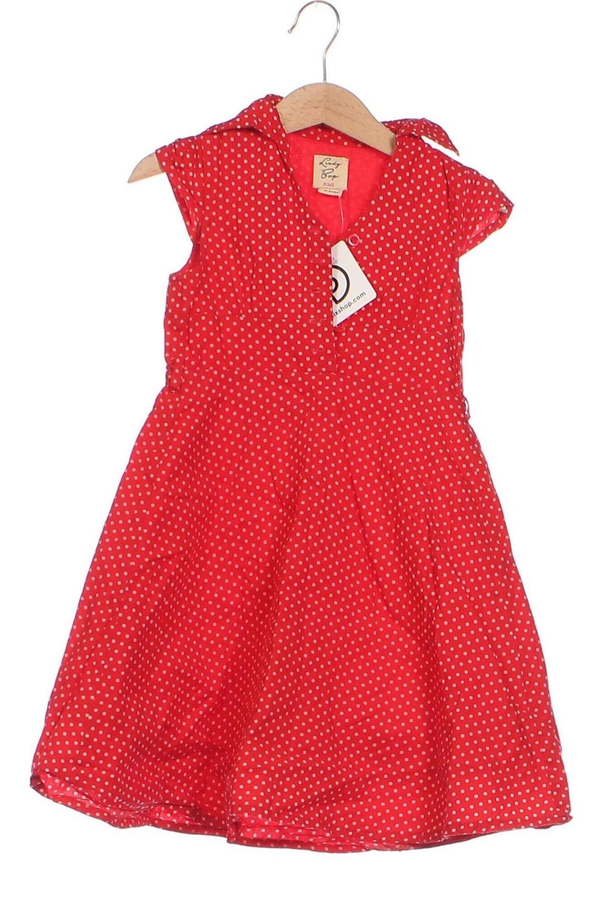 Kinderkleid Lindy Bop, Größe 3-4y/ 104-110 cm, Farbe Rot, Preis 11,49 €