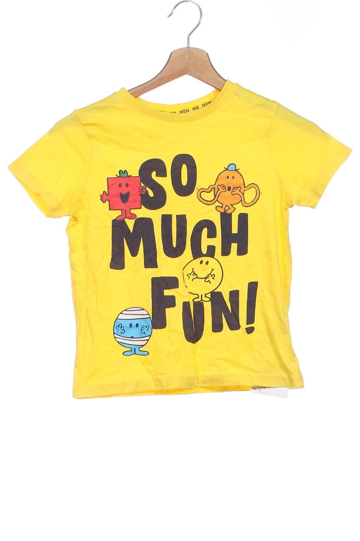 Dziecięcy T-shirt, Rozmiar 6-7y/ 122-128 cm, Kolor Żółty, Cena 16,99 zł