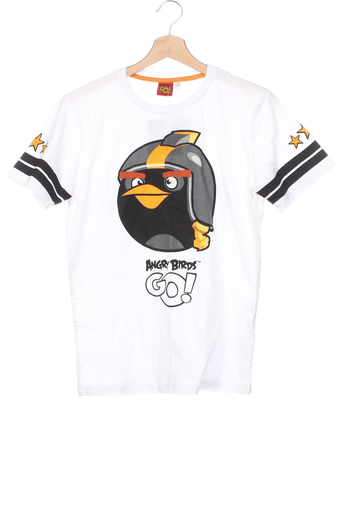 Tricou pentru copii Angry Birds, Mărime 13-14y/ 164-168 cm, Culoare Alb, Preț 41,00 Lei