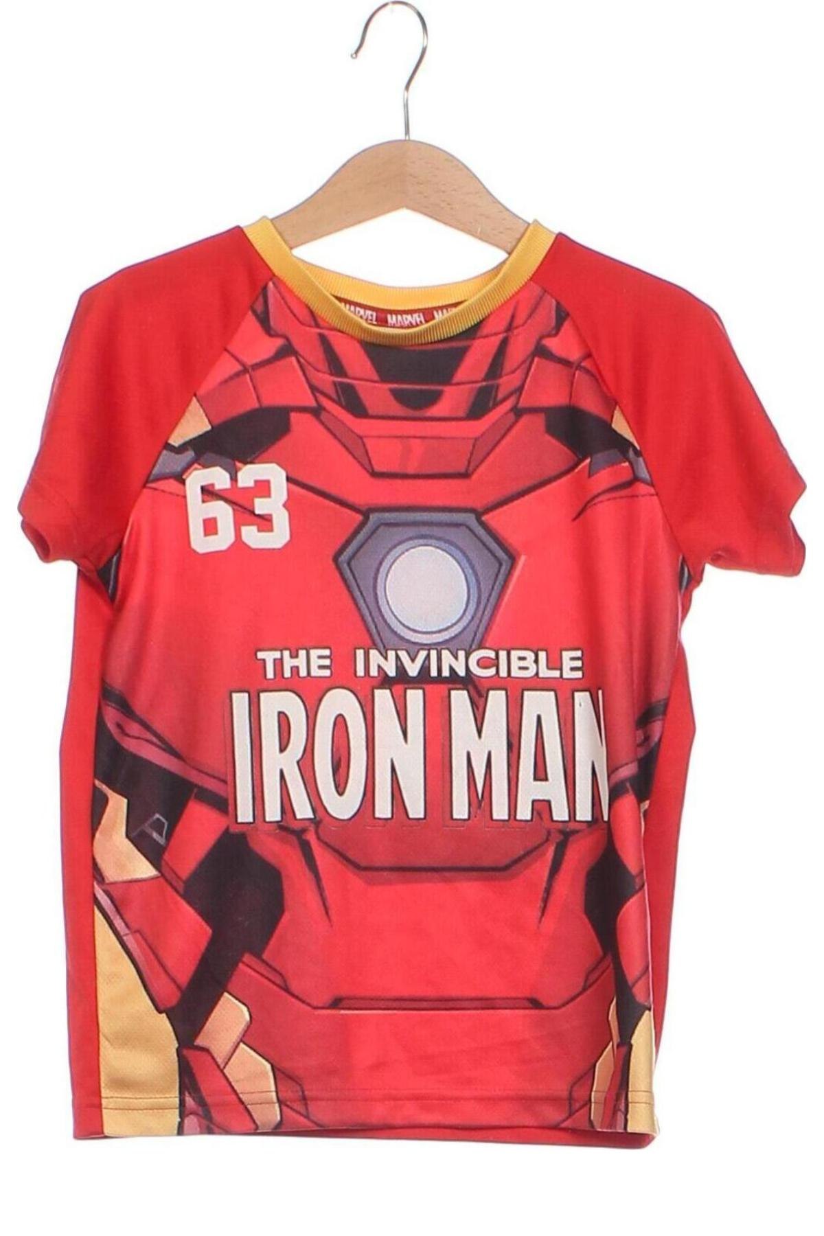 Kinder T-Shirt Marvel, Größe 5-6y/ 116-122 cm, Farbe Rot, Preis 6,49 €