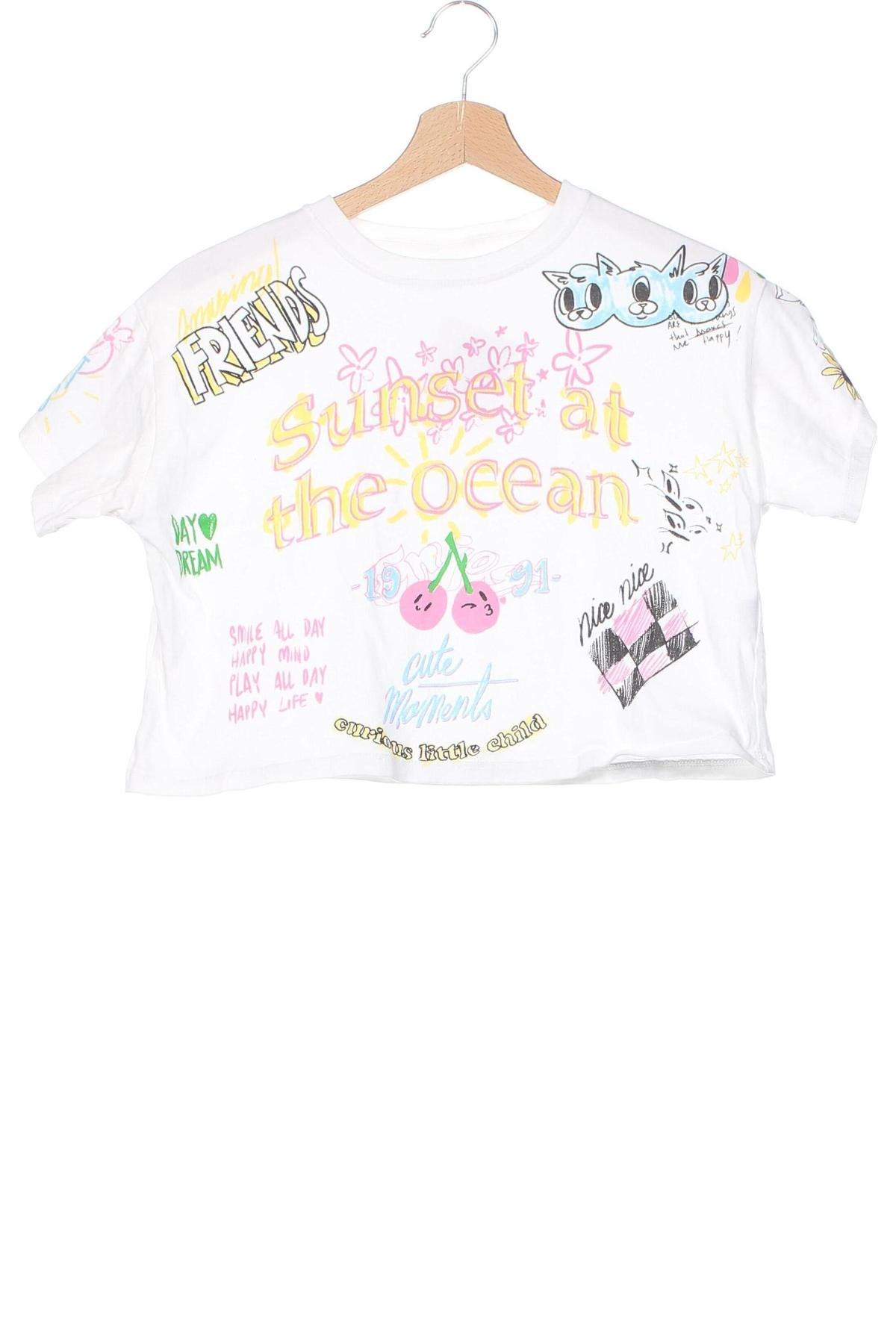 Kinder T-Shirt Zara, Größe 10-11y/ 146-152 cm, Farbe Weiß, Preis € 7,94