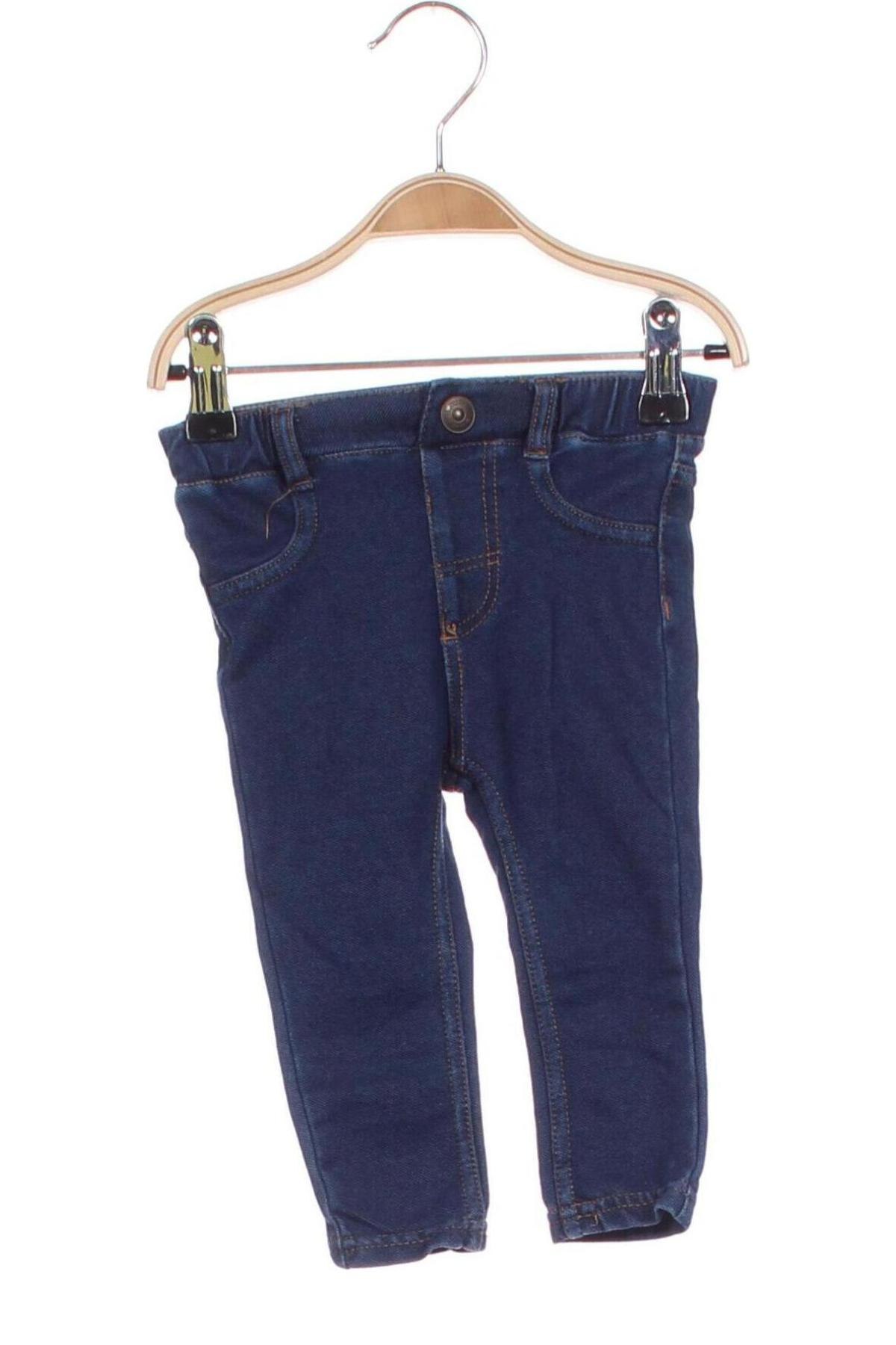 Dziecięce jeansy H&M, Rozmiar 6-9m/ 68-74 cm, Kolor Niebieski, Cena 51,99 zł