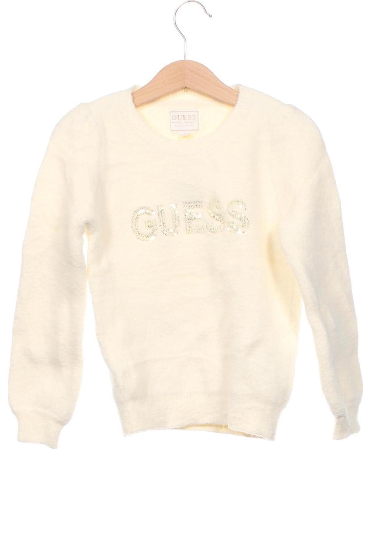 Детски пуловер Guess, Размер 3-4y/ 104-110 см, Цвят Екрю, Цена 29,49 лв.