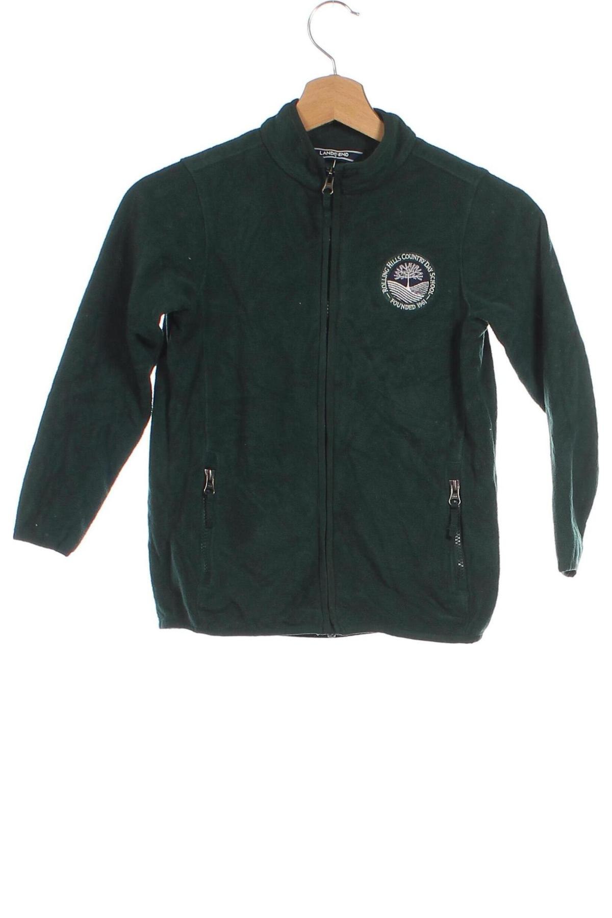 Παιδική ζακέτα fleece Land's End, Μέγεθος 4-5y/ 110-116 εκ., Χρώμα Πράσινο, Τιμή 6,99 €