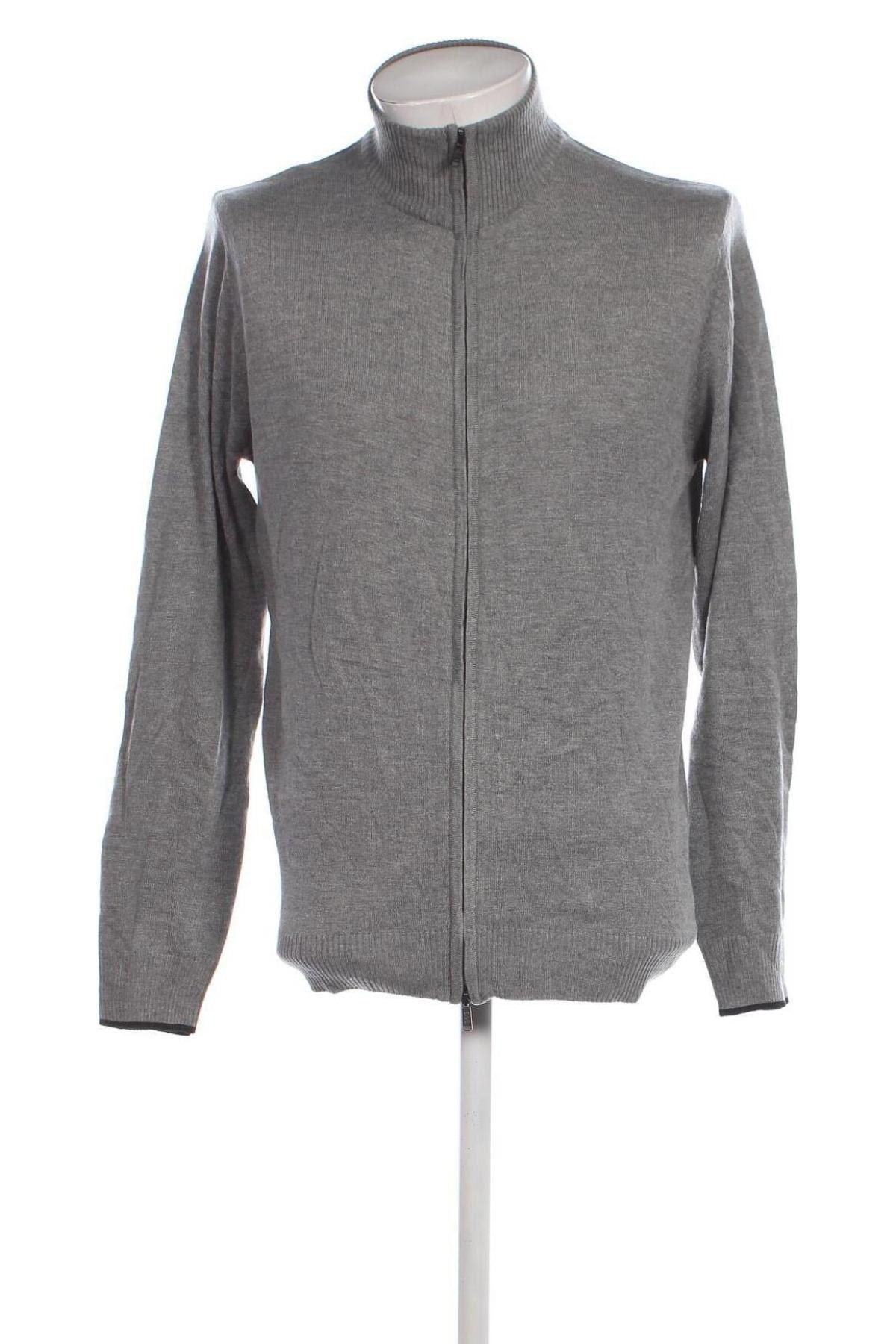 Herren Strickjacke Cotton&silk, Größe XL, Farbe Grau, Preis € 11,49