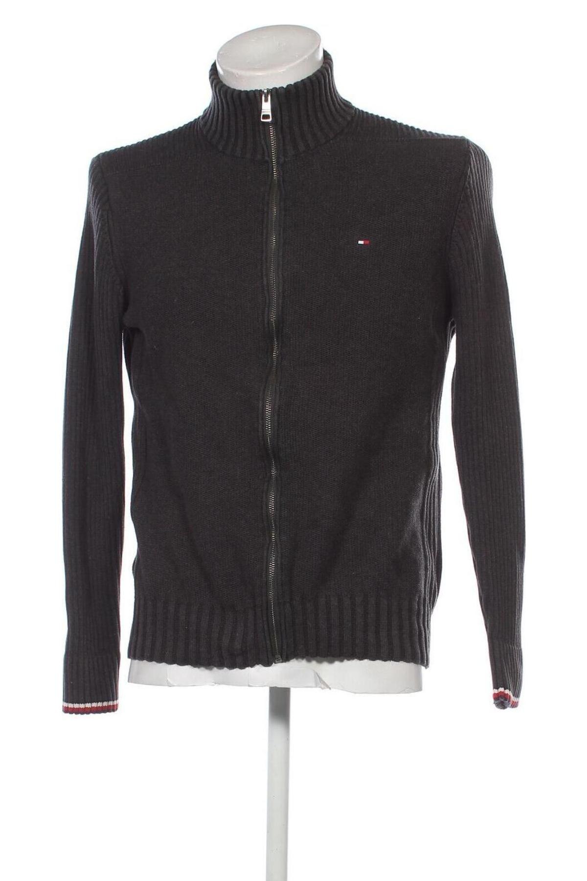 Herren Strickjacke Tommy Hilfiger, Größe M, Farbe Grau, Preis € 33,99