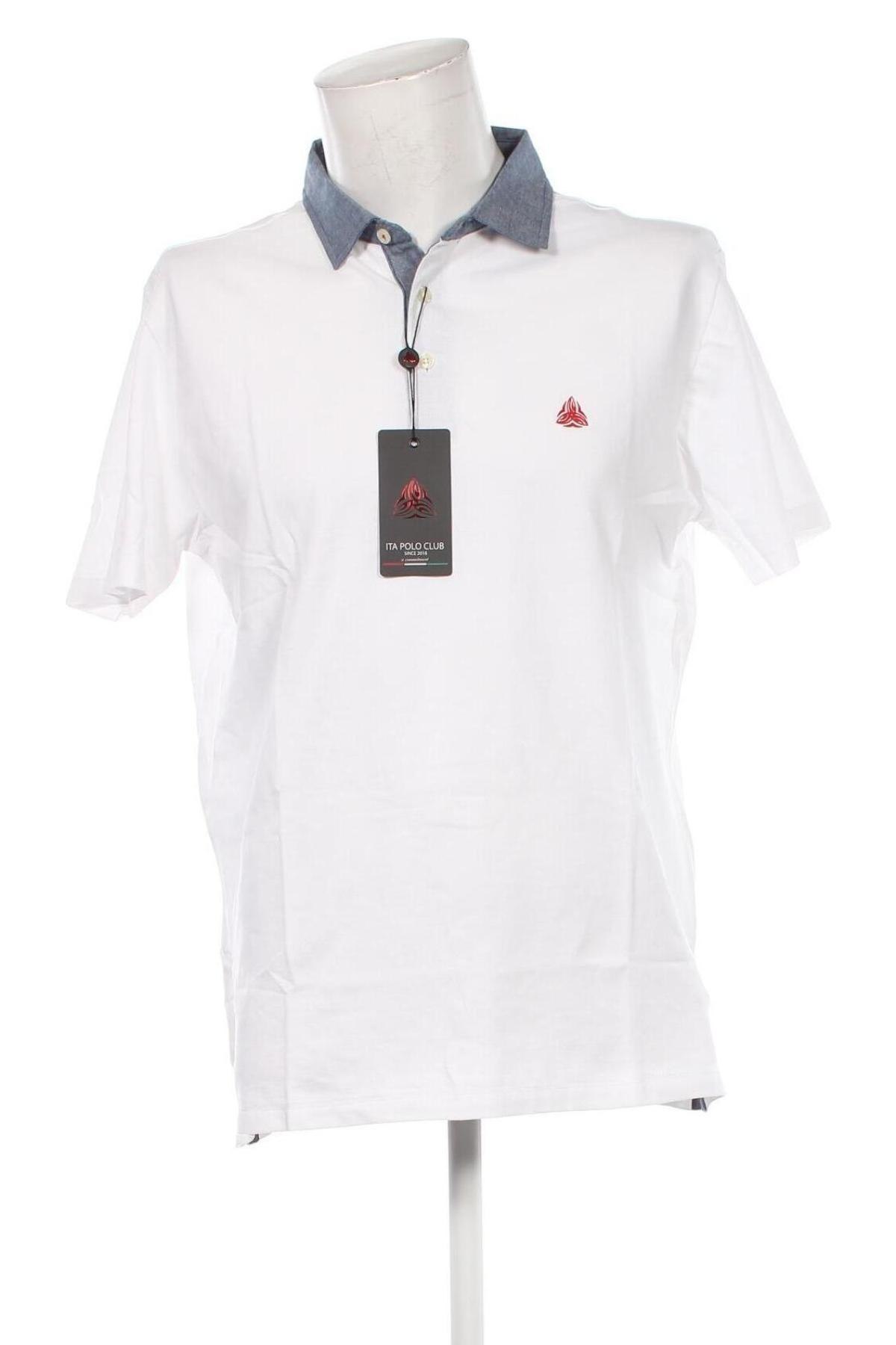 Męski T-shirt Polo Club, Rozmiar XXL, Kolor Biały, Cena 130,00 zł